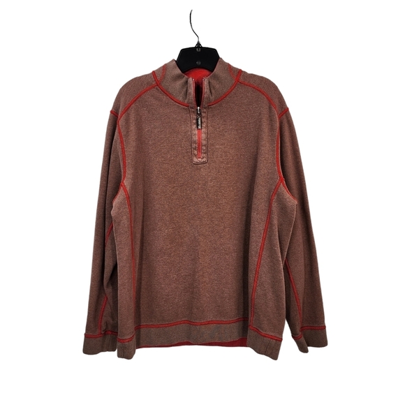 Tommy Bahama Men's Quarter-Zip Reversible Sweater - Picture 1 of 6